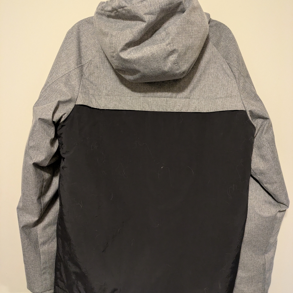 Men's Gray and Black Hooded Jacket - Picture 2 of 14